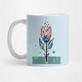 Retro  tulip flower Mug